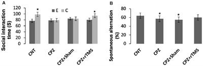 Deep rTMS Mitigates Behavioral and Neuropathologic Anomalies in Cuprizone-Exposed Mice Through Reducing Microglial Proinflammatory Cytokines